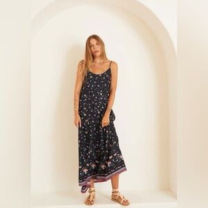 Natalie Martin Silk Floral Maxi Dress